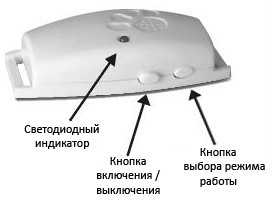 Органы управления ультразвукового отпугивателя клещей 